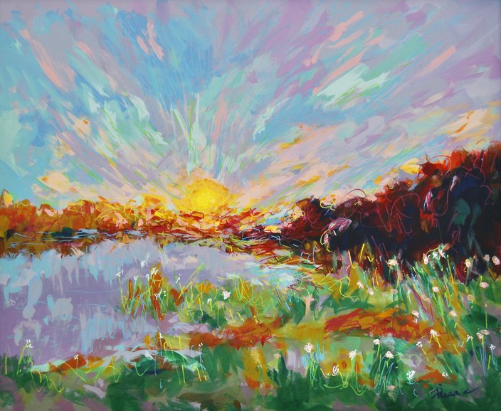 "Sunrise" - 50x60cm Pierre van Dijk 