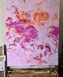 Painting "Commiserate" 80x100cm Acryl on linen - Pierre / title song from the movie "Commuters" Synesthesia on music piece by